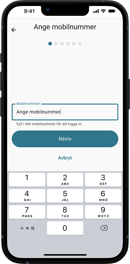Mobilskärm som visar BankID-verifiering för säker autentisering